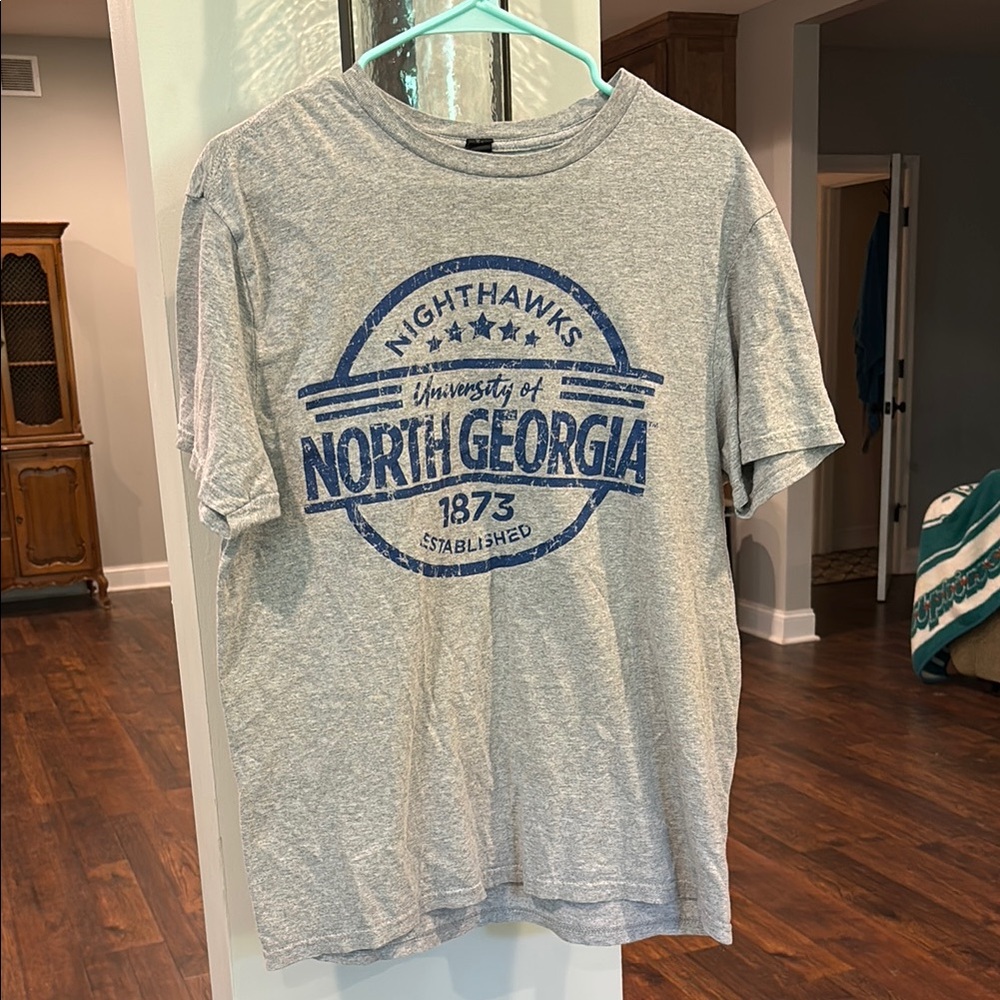 Nighthawks University of North Georgia UNG College T Shirt Size Medium Tee Gray